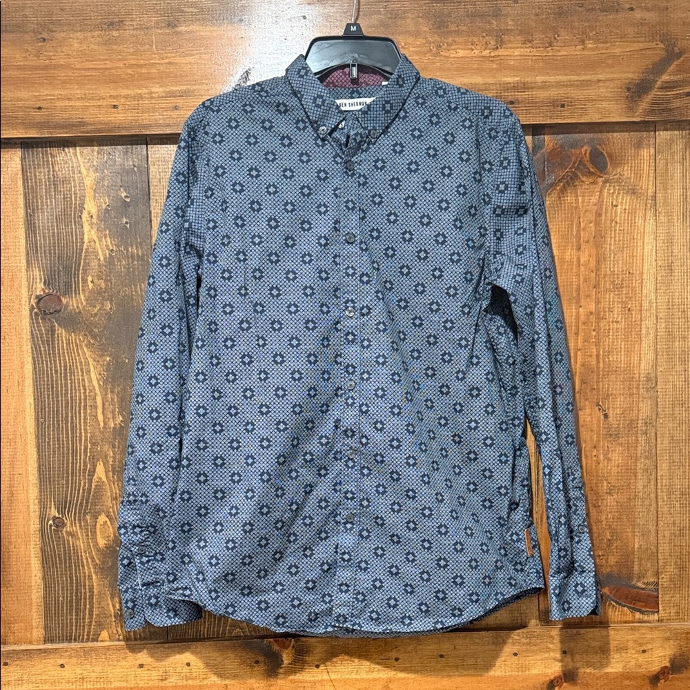 Ben Sherman Long Sleeve Button Up Dress Shirt -‎ Size Large